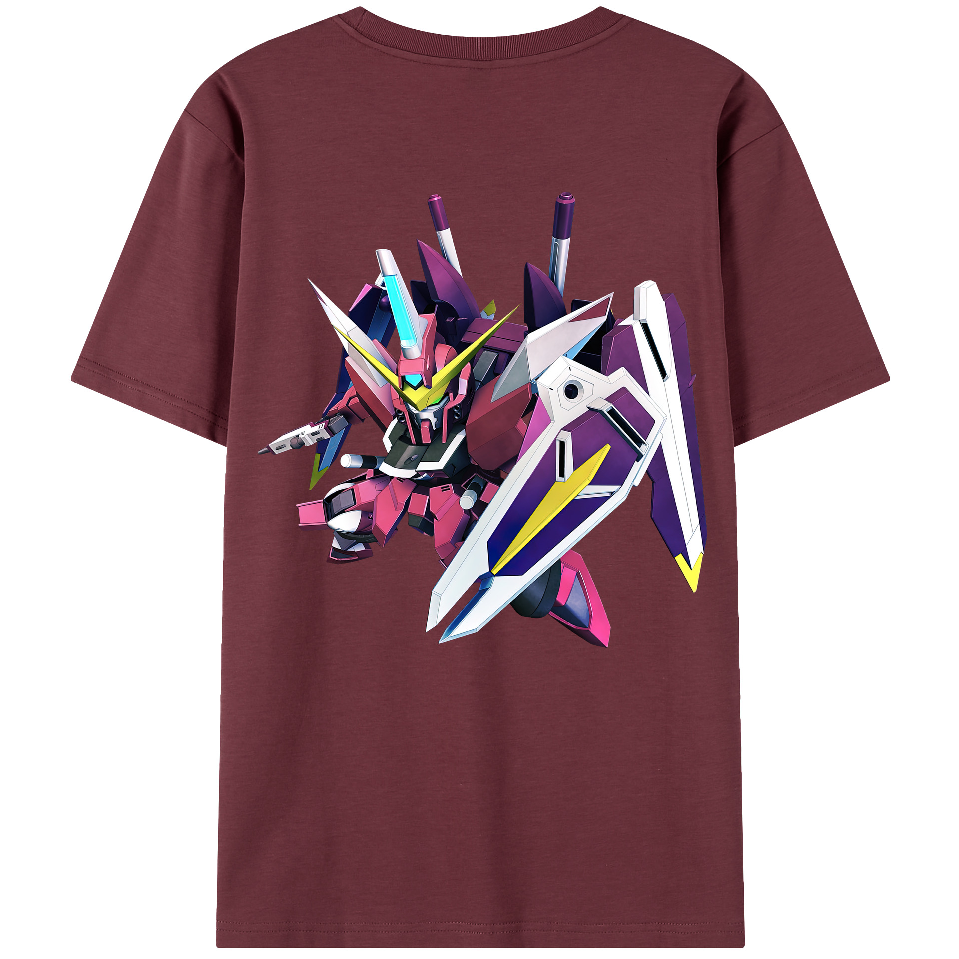 （画像用） 機動戦士ガンダム Mobile Suit Gundam 綿100％半袖Tシャツ（背面プリント）